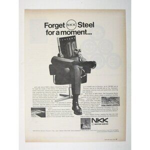 Print Ad NKK Nippon Kokan Heavy Industries Forget Steel Pipelines 1970 AD